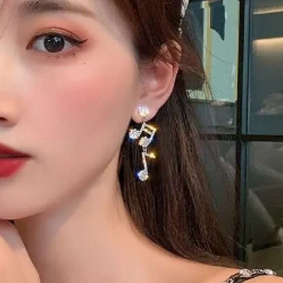 🍏50% OFF/3+...Sparkly Musical Notes Earrings - Picture 7 of 9